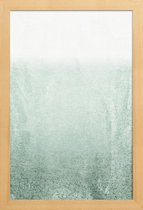 JUNIQE - Poster in houten lijst Fading Green Eucalyptus -30x45 /Groen