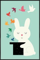 JUNIQE - Poster in kunststof lijst Magic Of Peace -40x60 /Kleurrijk