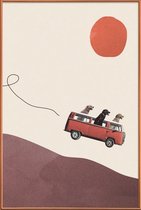 JUNIQE - Poster met kunststof lijst Adventure Gang -13x18 /Ivoor &