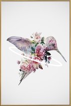 JUNIQE - Poster met kunststof lijst Kolibri -30x45 /Kleurrijk