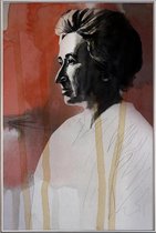 JUNIQE - Poster met kunststof lijst Rosa Luxemburg - schilderij -40x60