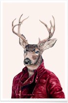 JUNIQE - Poster Deer -40x60 /Bruin & Ivoor