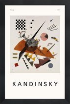 JUNIQE - Poster met houten lijst Kandinsky - Orange -13x18 /Ivoor &