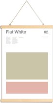 JUNIQE - Posterhanger Flat white - minimalistisch -30x45 /Grijs & Roze