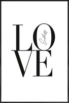 JUNIQE - Poster in kunststof lijst Endless Love -40x60 /Wit & Zwart