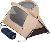 NOMAD® Baby Tent Campingbedje | 118x68x75 cm | Babytent / Peuter Slaaptent / Strandtent | Incl opberghoes | Beige | Lichtgewicht & Compact | Snel op te zetten