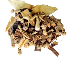 1 kg Smulmix - Gedroogde mix Runderlongen Luchtpijpen Rund Runderpens Lamsoren Natuurlijke Snacks