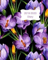 2019-2020 Diary: 8x10 Day to a Page Academic Year Diary, Notes, to Do List & Priorities on Each Page. Large Spring Crocus Design