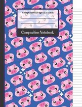 Composition Notebook: Pigs & Stars College Ruled Notebook for Girls, Kids, School, Students and Teachers