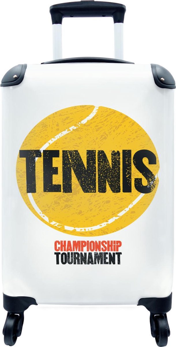 Valise - Illustration de Tennis avec une balle de tennis jaune - 35x55x20  cm - Bagage... | bol.com