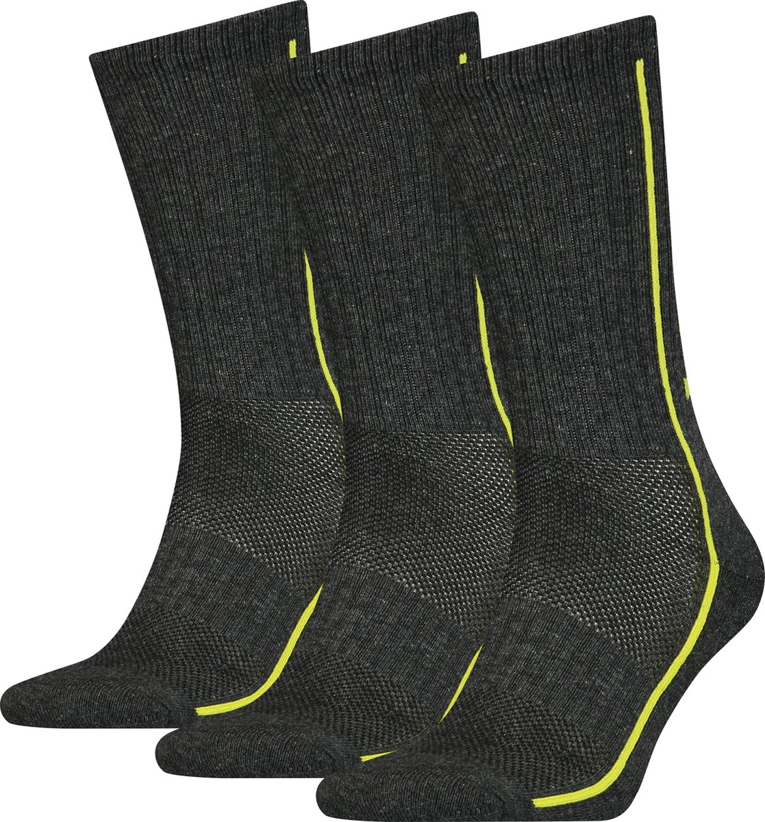 Head Performance Crew sokken 3 paar – 35-38 Grijs