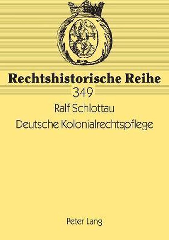 Deutsche Kolonialrechtspflege - cover