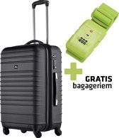 Reistrolley JSA, mat zwart, M, JU-45552 met gratis bagageriem JU-70556