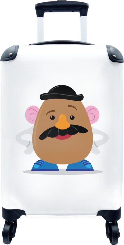 MuchoWow® Koffer - Kinderillustratie Toy Story Mr. Potato Head op een witte achtergrond - Past binnen 55x40x20 cm en 55x35x25 cm - Handbagage - Trolley - Fotokoffer - Cabin Size - Print