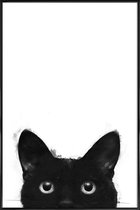 JUNIQE - Poster met kunststof lijst Are You Awake Yet -13x18 /Wit &