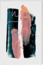 JUNIQE - Poster met kunststof lijst Abstract Brush Strokes 3X -30x45