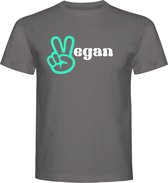 T-Shirt - Casual T-Shirt - Fun T-Shirt - Fun Tekst - Lifestyle T-Shirt - Mood - Food - Vegan - Dark Grey - Maat XL