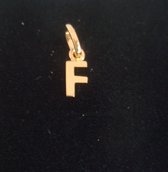 Robimex Collection Zilveren hanger gold letter  F