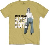 David Bowie Heren Tshirt -2XL- Hunky Dory 2 Geel