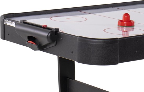 MUWO Air Hockey Tafel 122x61x79 cm, Scoreteller, inclusief 2 Pucks en 2 Pushers, Harde, robuuste kunststof banden (Game on