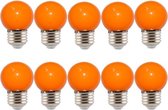 EK2021 - SET van 10 Oranje LED lampen - 1W E27