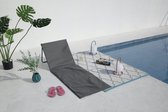 Luxe Multifunctionele Yogamat - Strandmat - Camping mat - Fitnessmat - Ligmat - 1-pack - Grijs - Met rugsteun + Opbergzakje - Sneldrogend Comfortschuim - Anti Bacterieel + Anti Sli