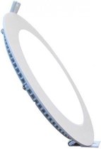 Downlight LED Slim - Encastré Rond 15W - Transparent / Blanc Froid 6400K - Aluminium Blanc Mat - Ø195mm