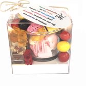 Theelichtje en snoep | JUF | roze | einde schooljaar | liefste juf | cadeau juf