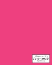 2019-2020: Weekly and Monthly Academic Calendar/Agenda July 2019 - June 2020 Fun Hot Pink