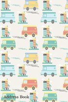 Address Book: For Contacts, Addresses, Phone, Email, Note, Emergency Contacts, Alphabetical Index With Children Seamless Pattern Car