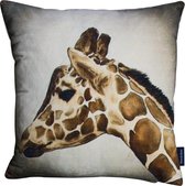 Sierkussen - Fluweel Jungle Giraffe - Multicolor - 45 Cm X 45 Cm