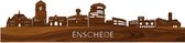 Skyline Enschede Palissander hout - 120 cm - Woondecoratie design - Wanddecoratie met LED verlichting