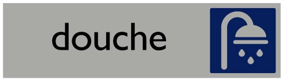 Informatiebord | Douche | 165 x 44 mm