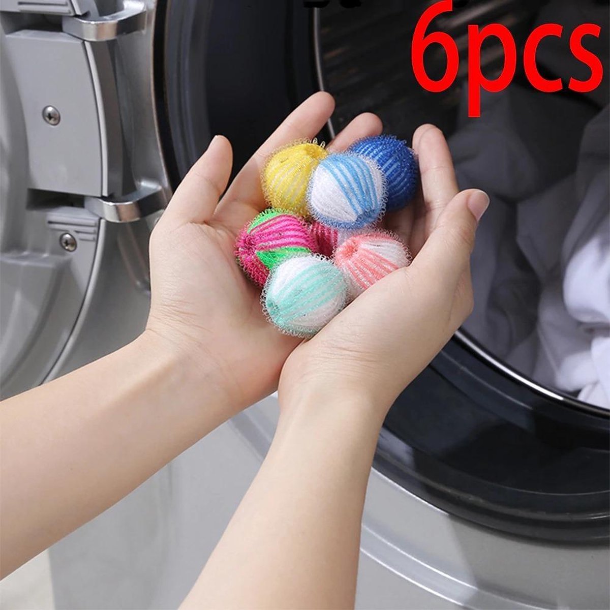 6pcs Boule de séchage réutilisable Boule à linge pour machine à laver