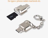 Usb C USB3.1 Kaartlezer - micro SD kaartlezer, cardreader - Tf geheugenkaart lezer , smartphone kaartlezer