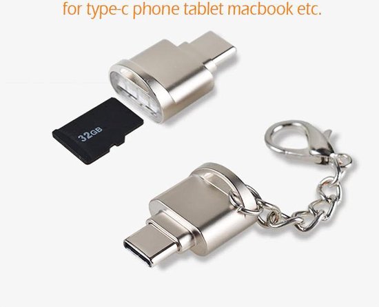 Usb C USB3.1 Kaartlezer - micro SD kaartlezer, cardreader - Tf