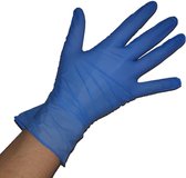 Polyetheen wegwerp handschoenen - Non-sterile en poedervrij - Blauw - One size - 100 stuks