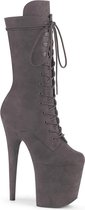 Pleaser Plateau Laarzen -38 Shoes- FLAMINGO-1050FS Paaldans schoenen Bruin