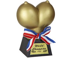 WIDMANN - Trofee in de vorm van gouden borsten
