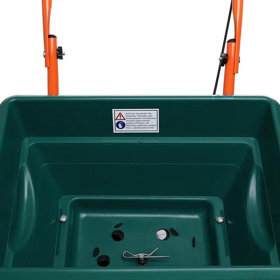 Gardebruk Strooiwagen 20L - Instelbaar Luchtband - Groen Oranje van Merkloos	 — afbeelding 3