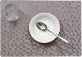 Stevige luxe Tafel placemats Stones grijs 30 x 43 cm - Met anti slip laag en PU coating toplaag