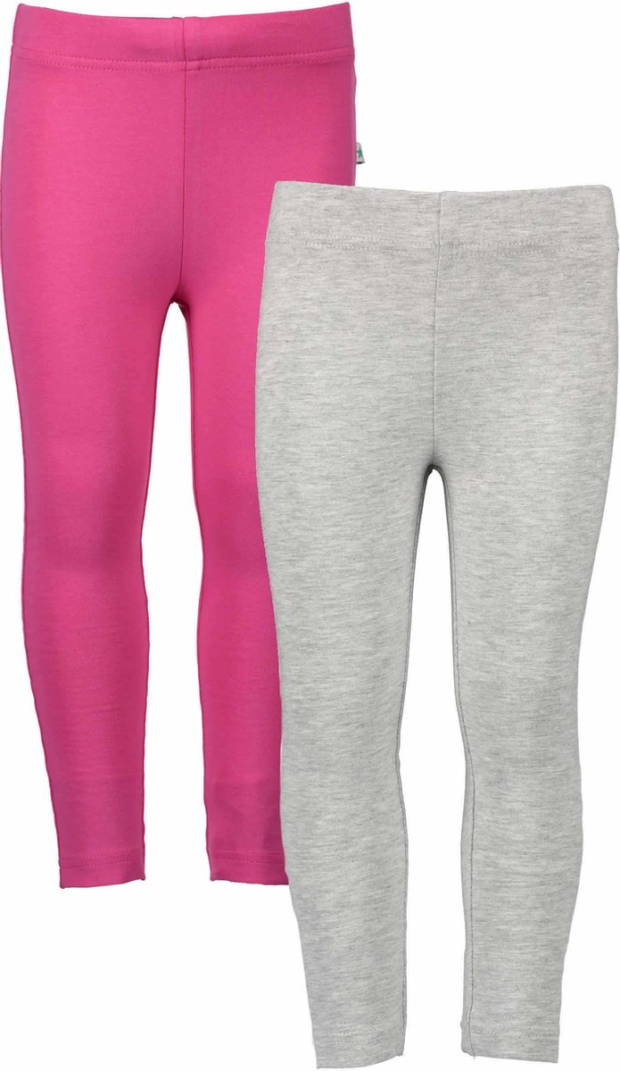 Blue Seven 2 pack BIO BASIC zomer Legging Roze, Grijs - Maat 128