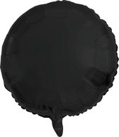Folat - Folieballon Rond Zwart - 45 cm