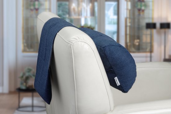 Coussin de tête coussin de cou bleu pour fauteuil avec contrepoids | bol