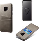 Samsung Galaxy S9 Telefoonhoesje | PU Leren Back Cover | Pasjeshouder | Grijs