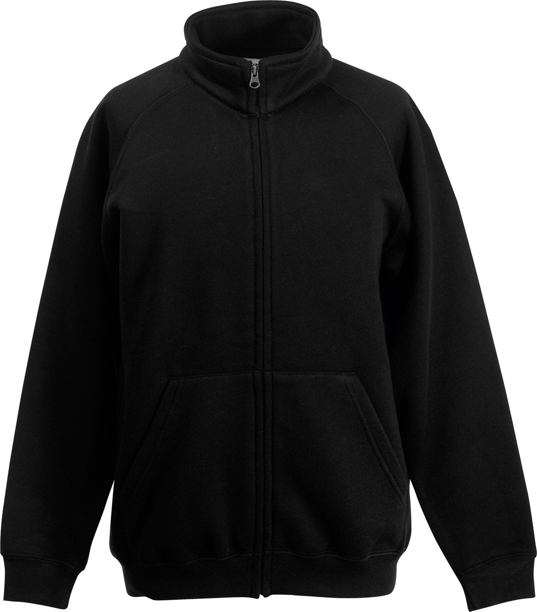 Fruit Of The Loom Kinder Kinderen Unisex Poly-Katoen Sweat jack Zwart