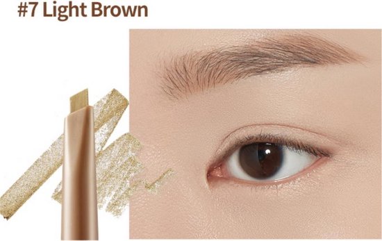 Etude House Drawing Eye Brow Light Brown - Brow Pencil K Beauty - NEW Popular 2022 - Wenkbrauwpotlood Blond Haar - Natuurlijke Wenkbrauwen - Defined Brows - ETUDE HOUSE
