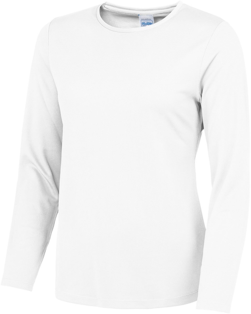 Awdis Gewoon Cool Womens/Ladies Girlie T-Shirt met lange mouwen (Arctisch Wit)