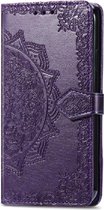 Bloem mandala paars agenda book case hoesje Xiaomi Mi 11 Lite 5G / 4G