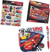 Disney Cars - Stickerset - Notitieboekje - Pen - 2 stickervellen - Cadeauset